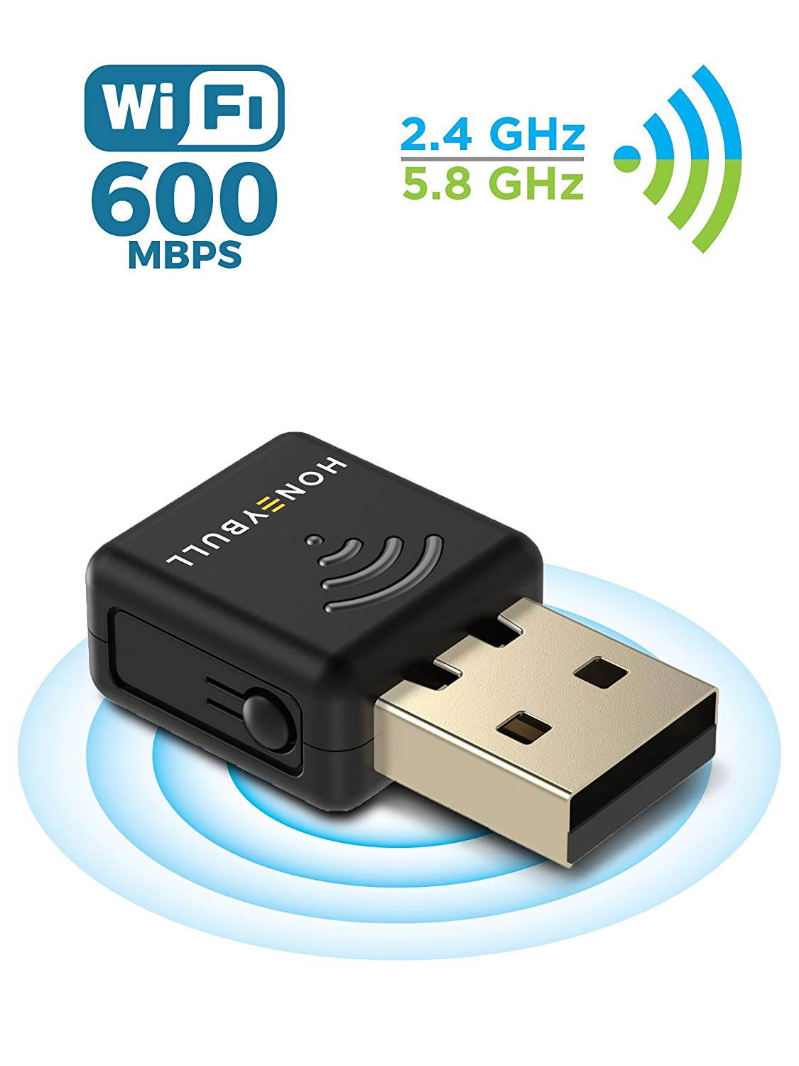 USB Wifi Adapter - 600Mbps USB Wireless adapter Dual Band 2.4G/5G Wireless Network Lan Card Dongle with High Gain Antenna IEEE802.11ac/n/g/b For Desktop Laptop PC - Windows XP/Vista/7/8/8.1/10,Mac