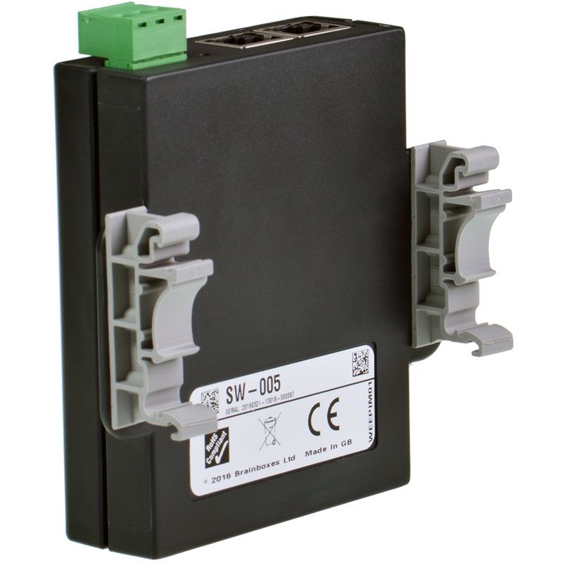 Brainboxes Mounting Rail Kit for Network Equipment - Aluminum