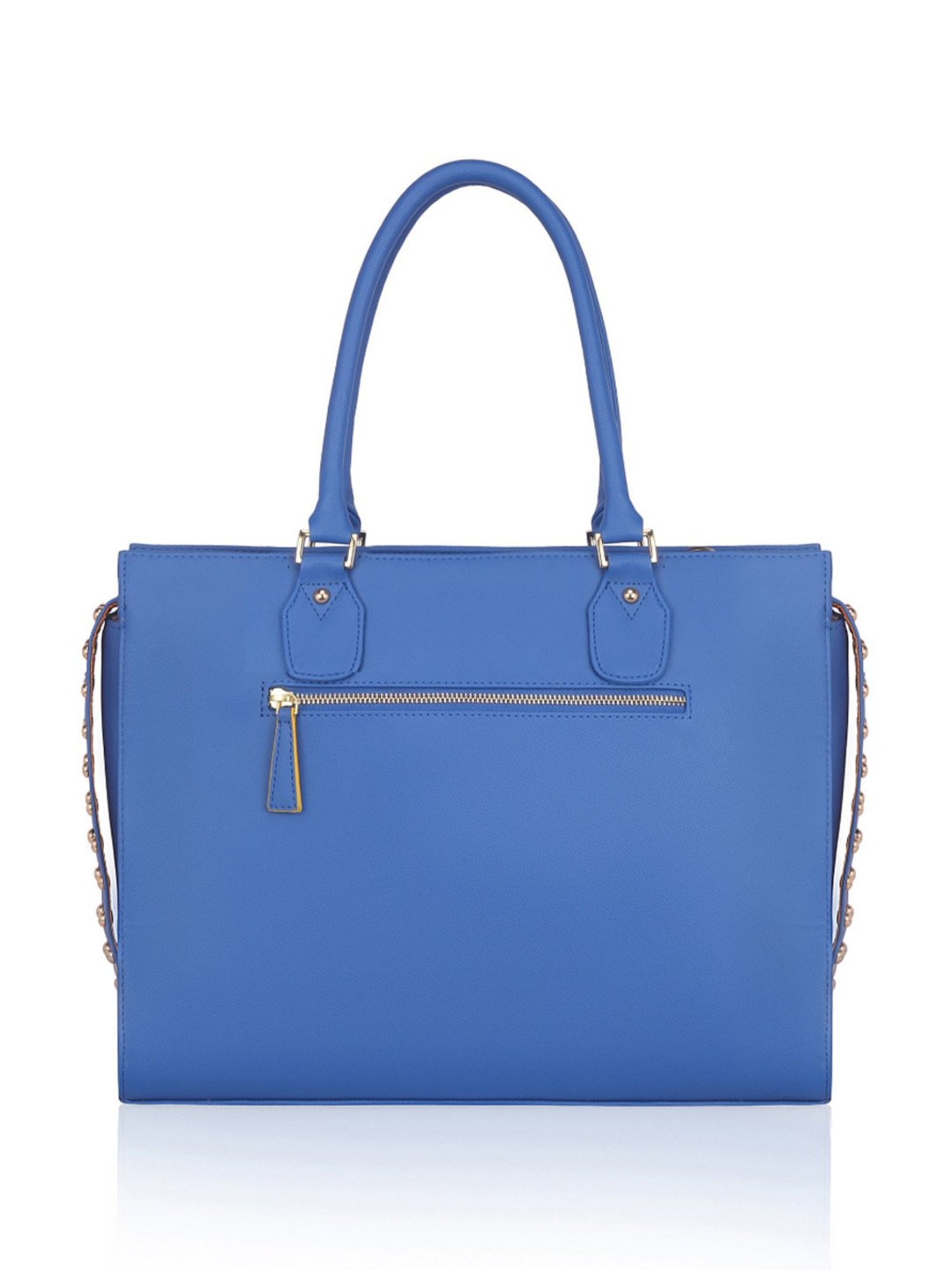 Eume Daffodil Royal Blue Leather Satchel Handbag