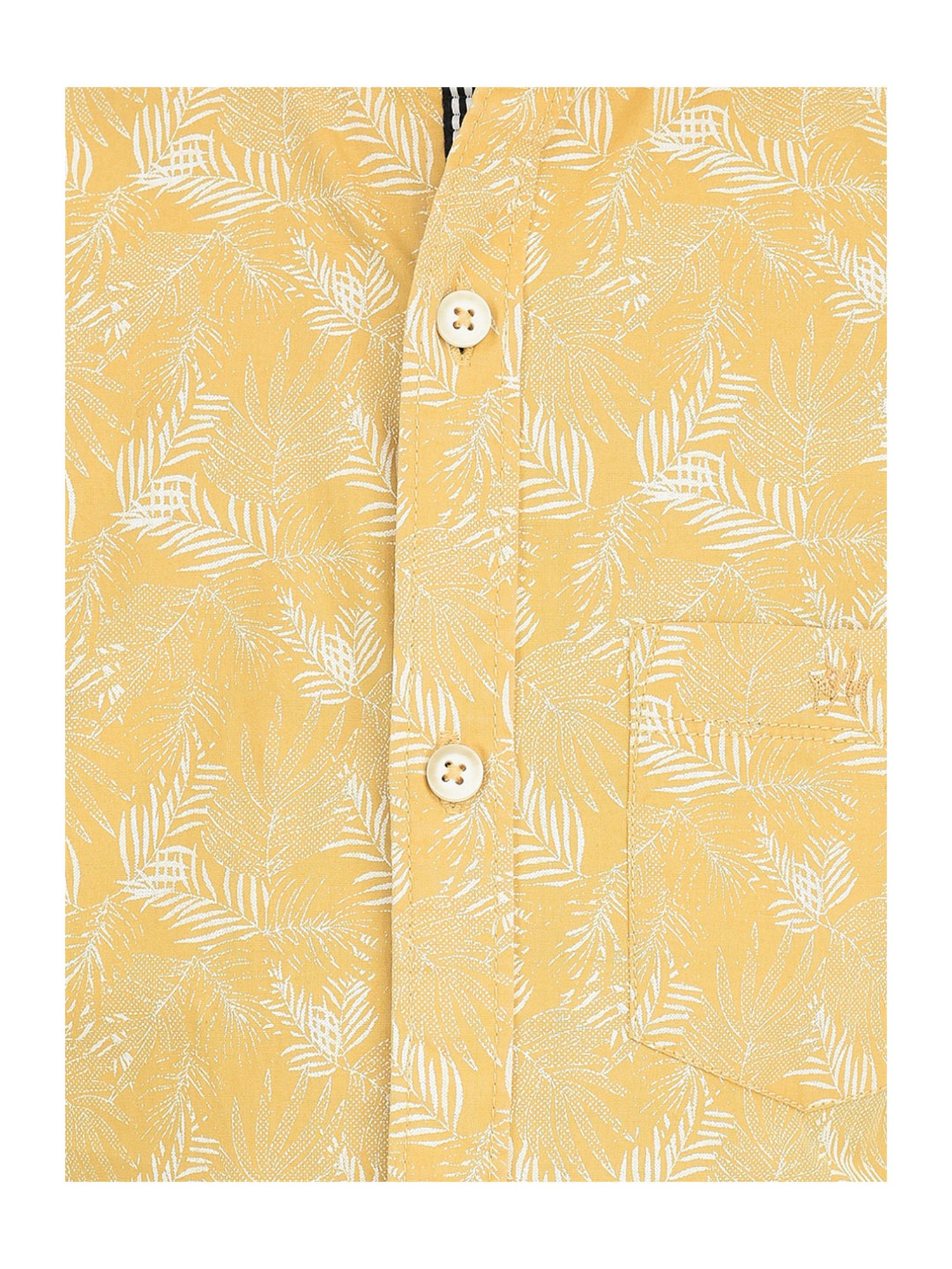Crimsoune Club Boys Yellow Printed Shirt