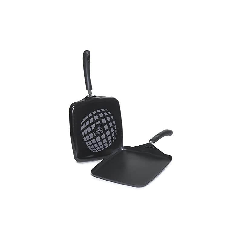 USA 11" Nonstick Gourmet Square Griddle, Black