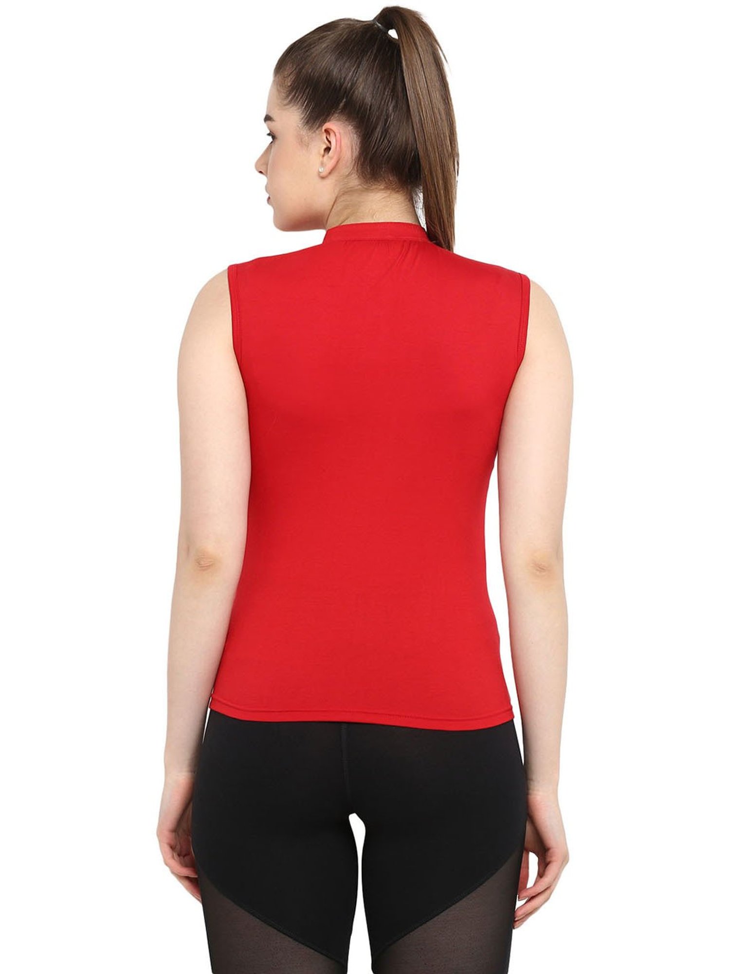 Appulse Red Cotton Slim Fit T-Shirt