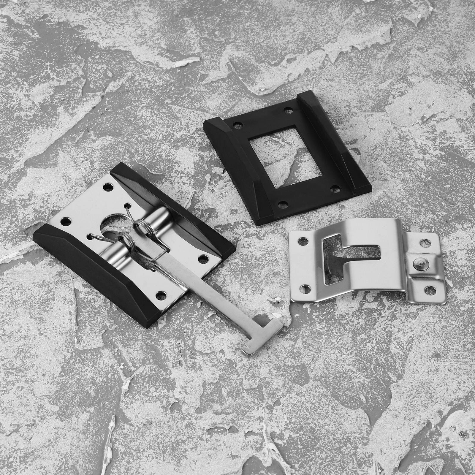 Vosarea 1 Pair Metal T-style Entry Door Catch Stainless Steel Holder for RV Camper Trailer (Silver)