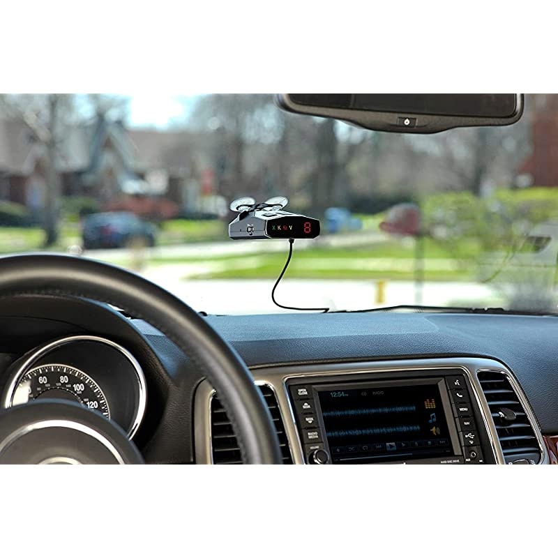 RAD 350 Laser Radar Detector - Long Range, False Alert Filter, OLED Display, Black