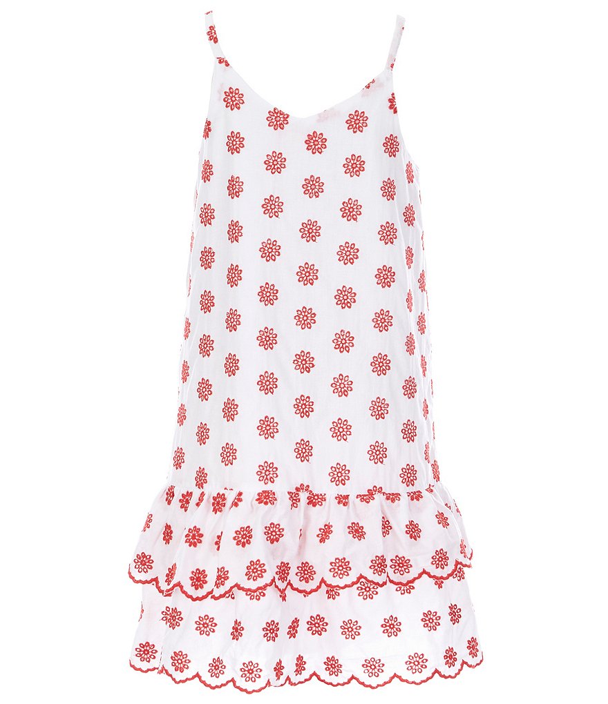 Angie Big Girls 7-14 Stripe Ruffle-Hem Maxi Dress