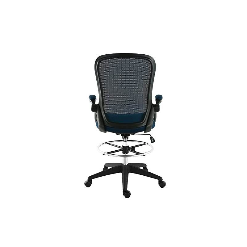 Sadia Drafting Chair in Mesh, Blue