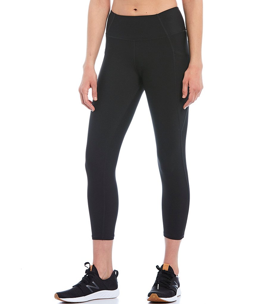 Kinesis Mid Rise Moisture Wicking Side Pocket Crop Leggings