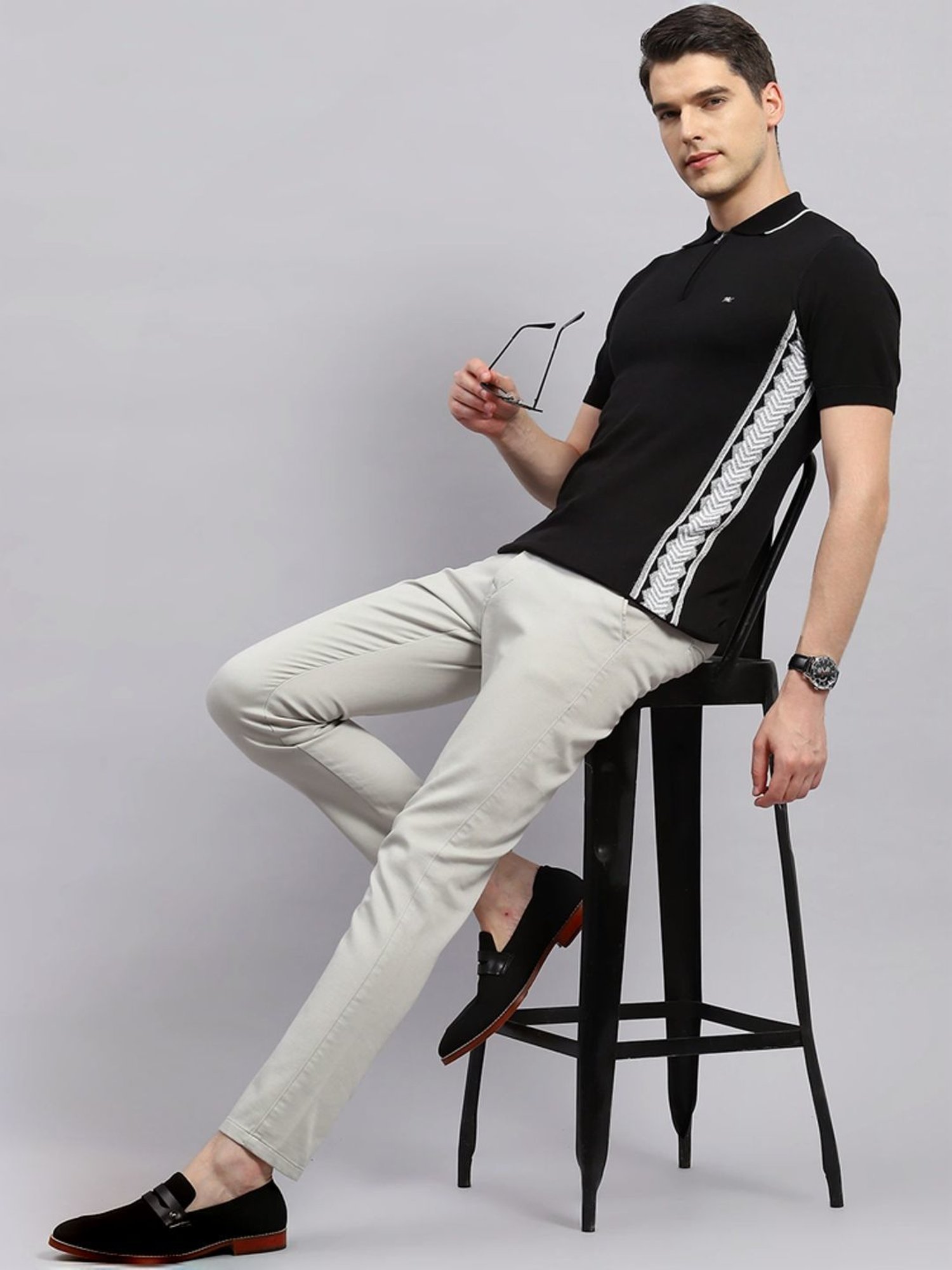 Monte Carlo Black Regular Fit T-Shirt