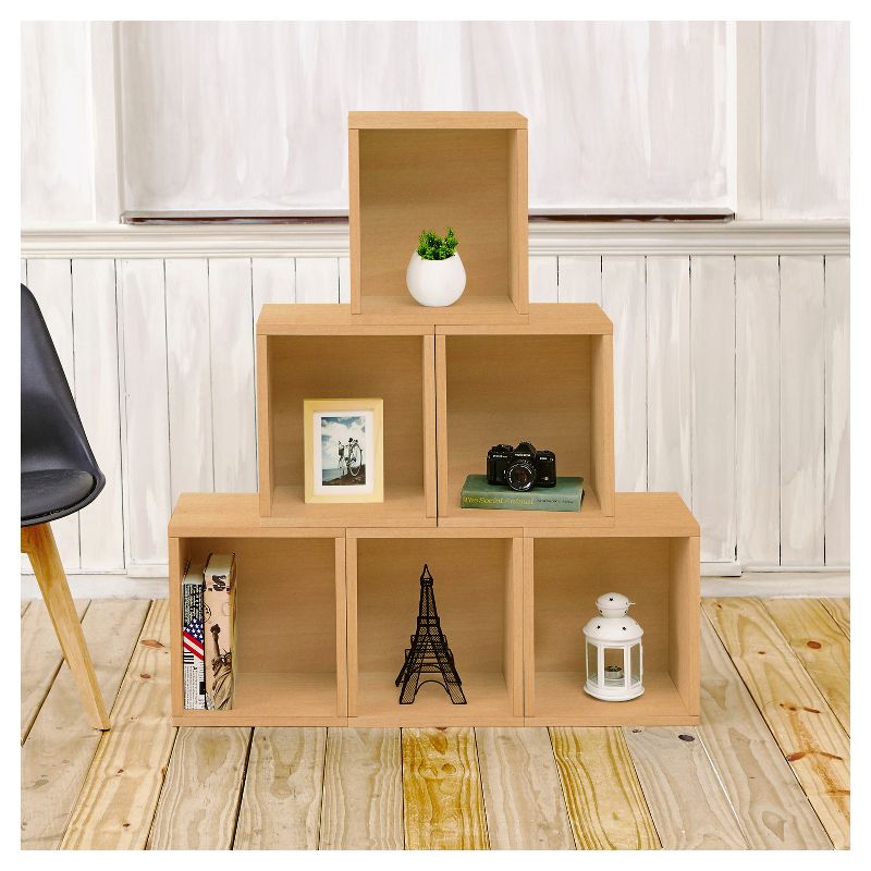 Way Basics Stackable Eco Storage Cube Cubby Organizer Natural Wood Grain