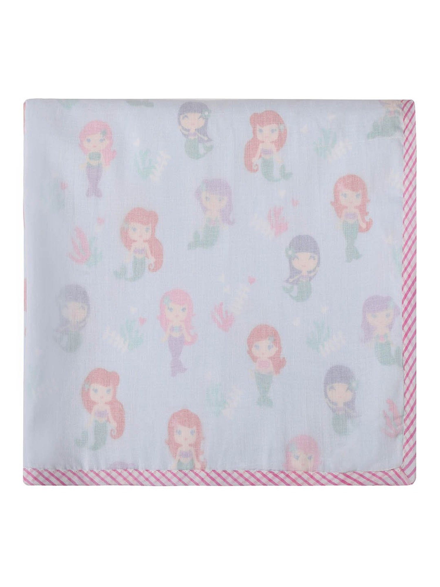 Nigh Nigh Mermaid Blue Cotton 70 TC Infants Dohar - Set of 1