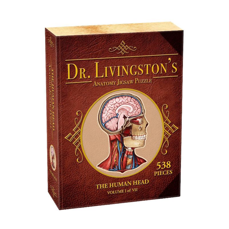 Genius Games Dr. Livingston's Human Anatomy: The Human Head Jigsaw Puzzle - 538pc