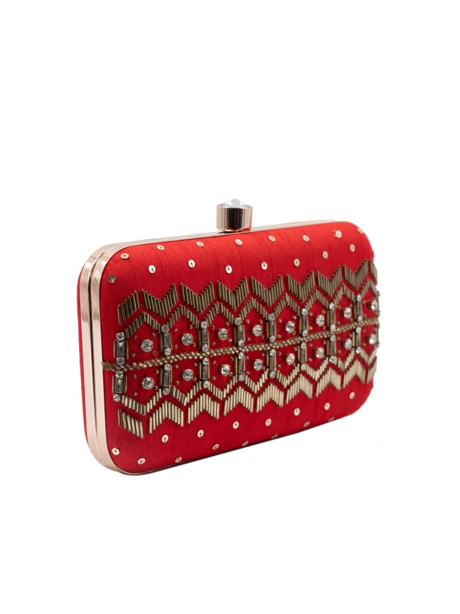 Sugarcrush Red Luxury Embroidered Small Clutch