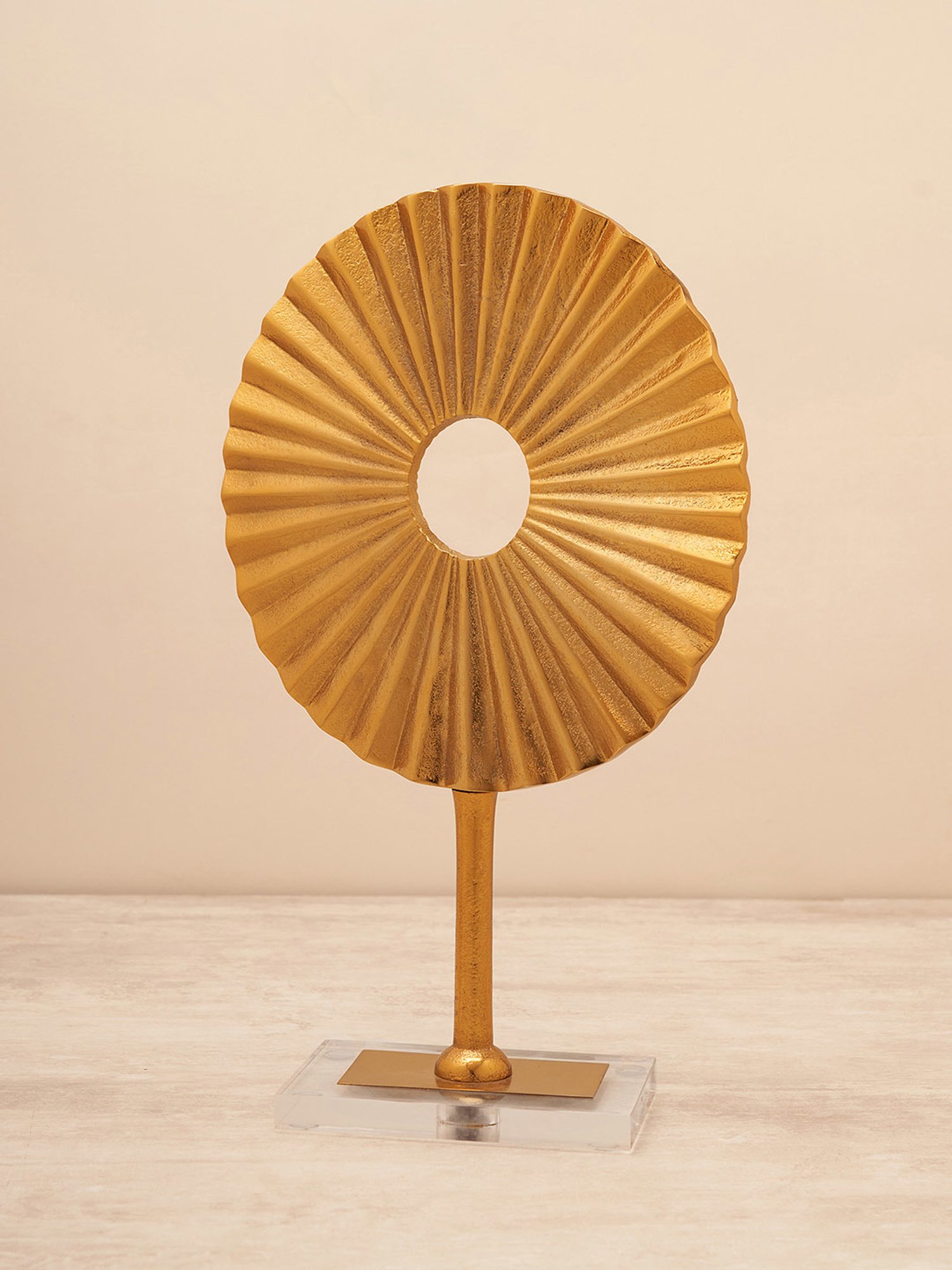 Pure Home and Living Gold Metal Textured Decor Objects