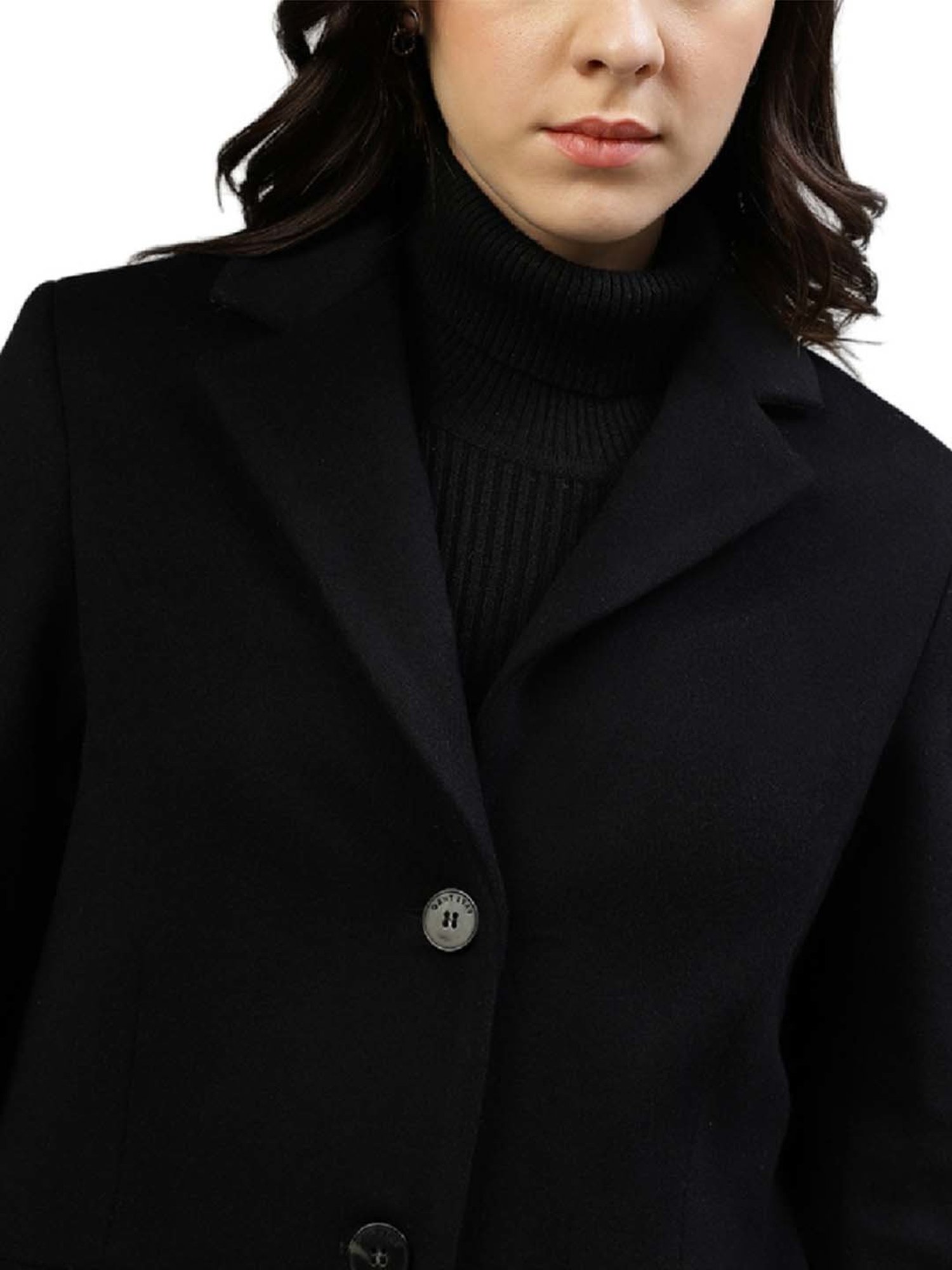 Gant Black Regular Fit Formal Coat