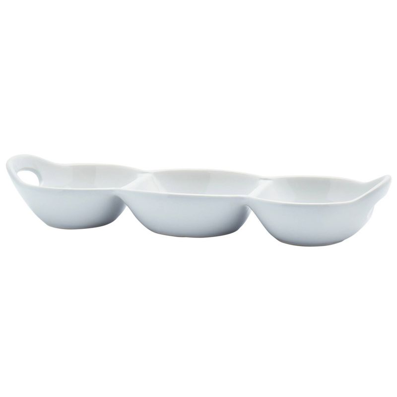 2pk Stoneware Condiment Serving Trays with Handles - Tabletops Gallery