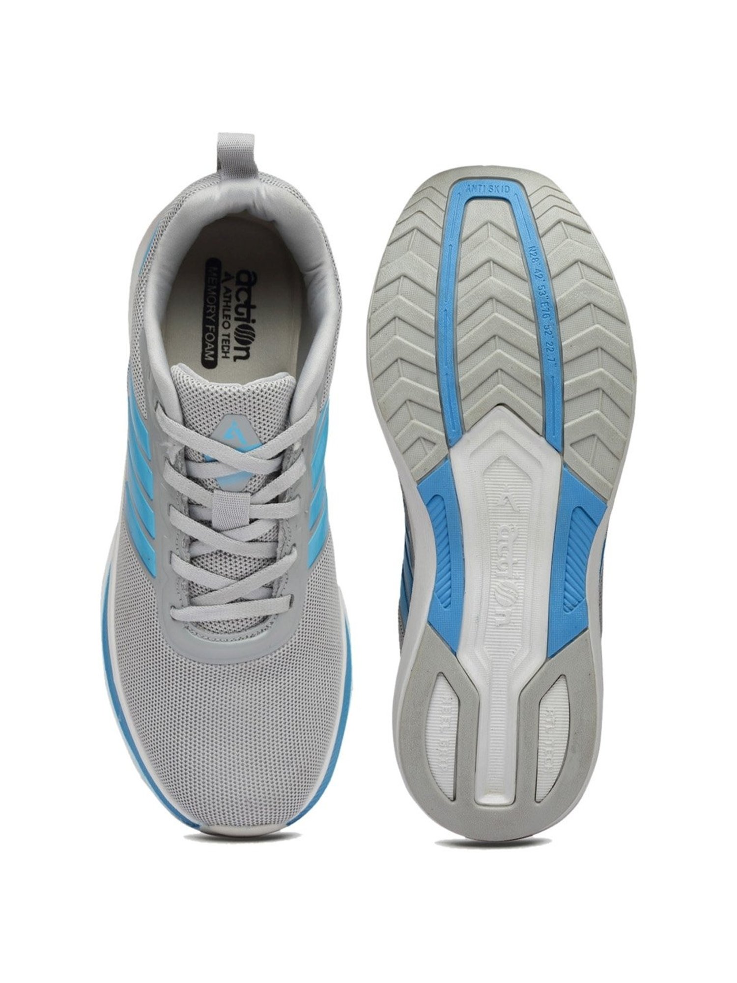 Action Men's Light Grey Running Shoes
