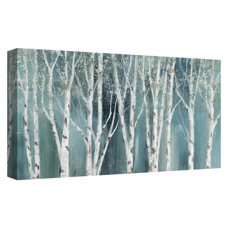 24" x 48" Birch on Blue Soft by Nan Art on Canvas - Fine Art Canvas