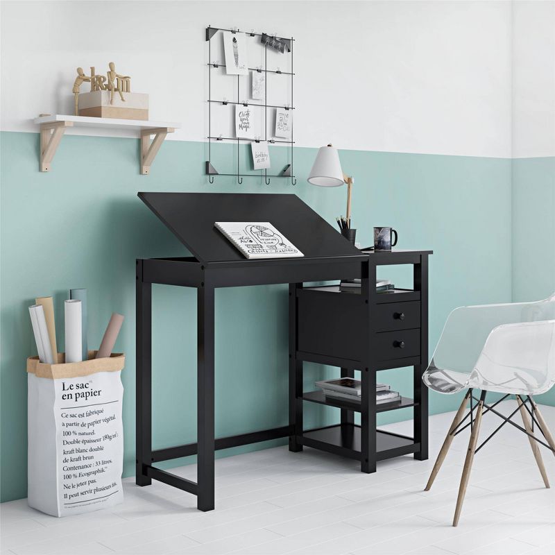 Drafting and Craft Counter Height Desk Black - Dorel Living