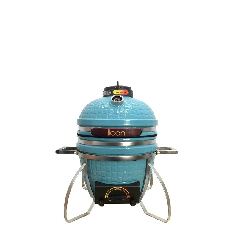 Vision I-CON 101 Electric and Charcoal Kamado Grill - Teal