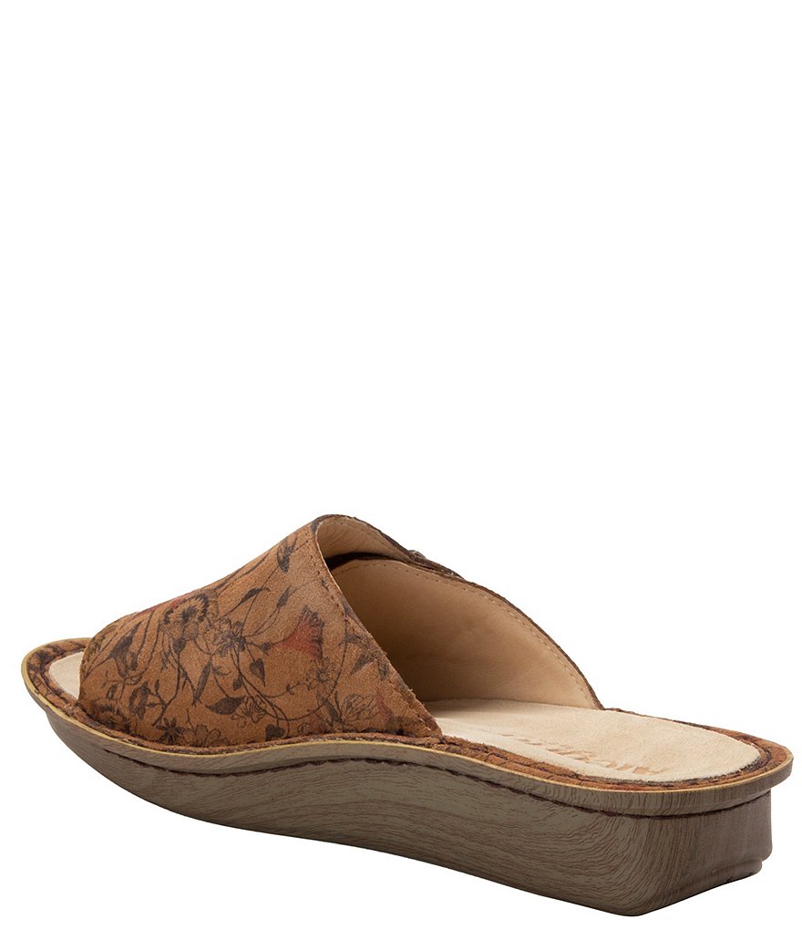 Alegria Vivica Woodland Wonders Printed Leather Wedge Slides
