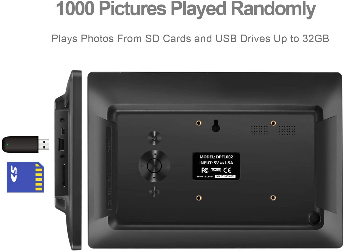 Digital Frame for Photos 10 inch with Slideshow Digital Picture Frame with HD IPS Display Picture Frame with Motion Sensor/Video/Background Music/Calendar/Clock/Auto-Rotate/Best Gifts by FLYAMAPIRIT