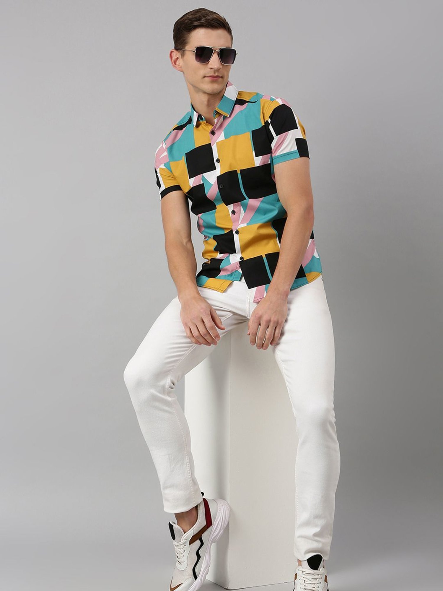 Dennis Lingo Multi  Slim Fit Printed Shirt