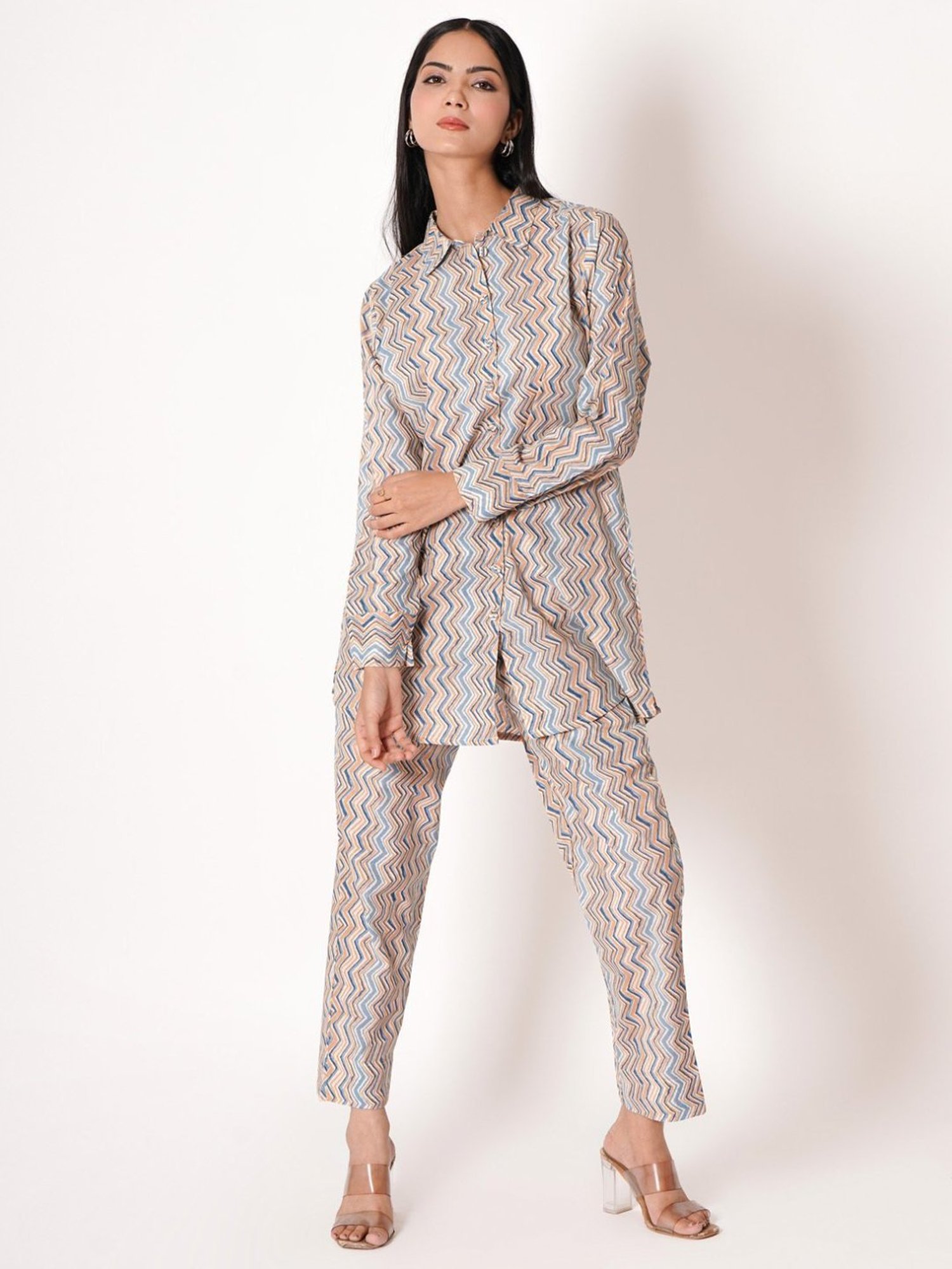 Kameez by Pooja Multicolor Printed Cotton Co-ord Set (Set of 2)