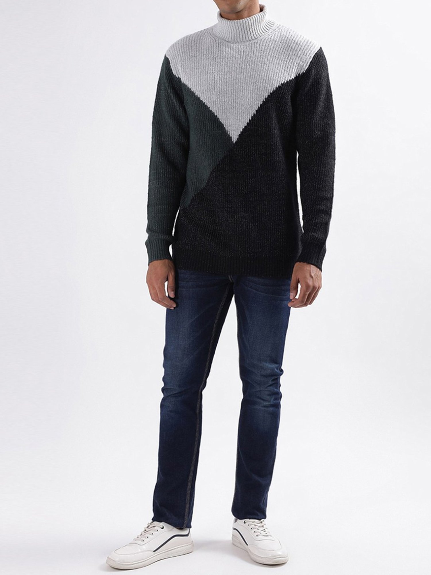 Lindbergh Multi Regular Fit Colour Block Sweaters