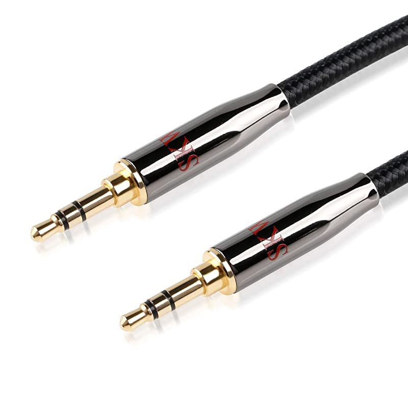 Aux Cable for CarHiFi Sound35 mm to 35 mm Aux CordStereo Audio CableAudio Jack CableHeadphone Cable for Home StereoiPhoneiPodIPadEcho DotSony More32Feet