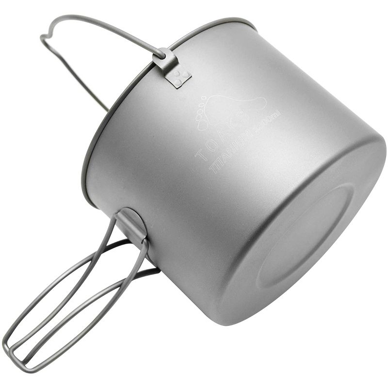 TOAKS Titanium 1300ml Outdoor Camping Cook Pot with Bail Handle POT-1300-BH