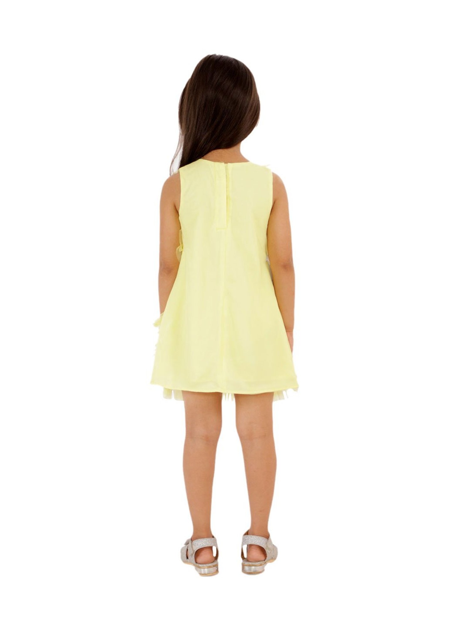 KidsDew Kids Yellow Solid Dress