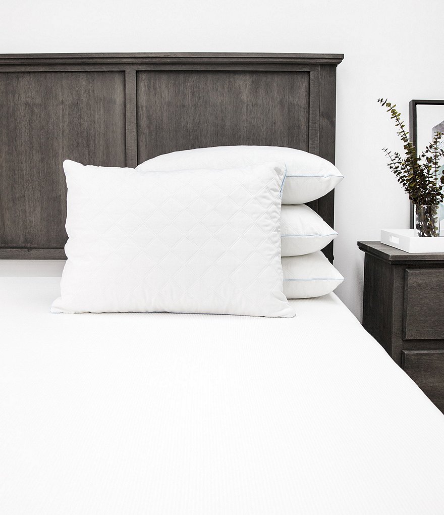 Sensorpedic Fiber Bed Pillow with 100% Cotton Zippered Pillow, Set of 4