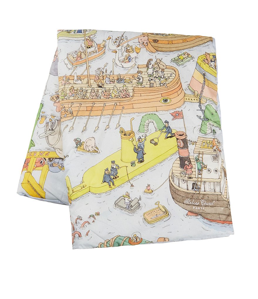 Atelier Choux Paris Baby The Ocean Academy Reversible Quilt