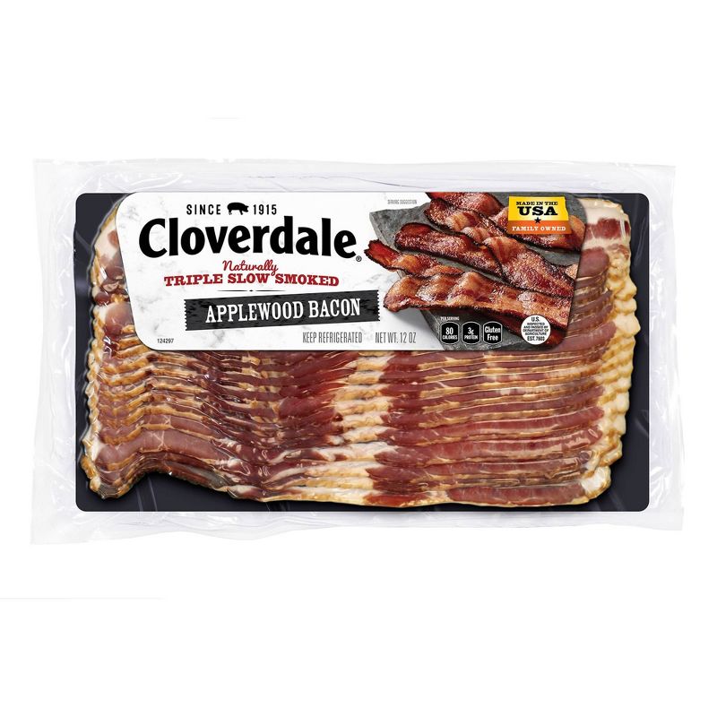 Cloverdale Applewood Triple Smoked Bacon - 12oz