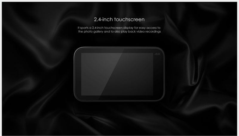 Xiaomi Mijia 4K 30fps Sports Action Camera 145 Degree Wide Angle Six-axis EIS with 2.4 inch Touch Screen, Black