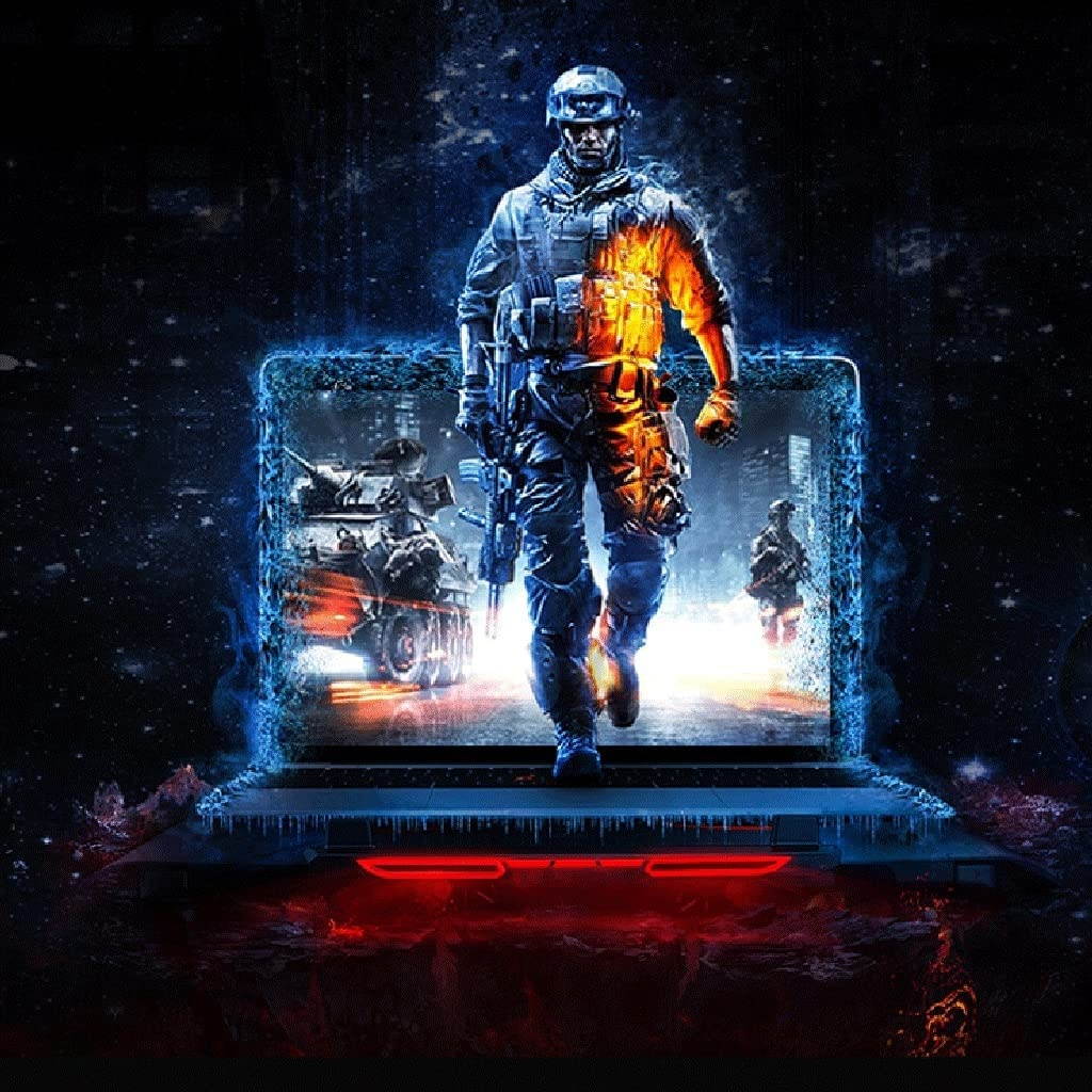 WPBOY Portable Notebook Cooler Quiet Notebook Cooling Pad Bracket Cooling Bracket for Notebook Computers Under 17.3 Inches (Black) (Color : Red Light+Adapter)