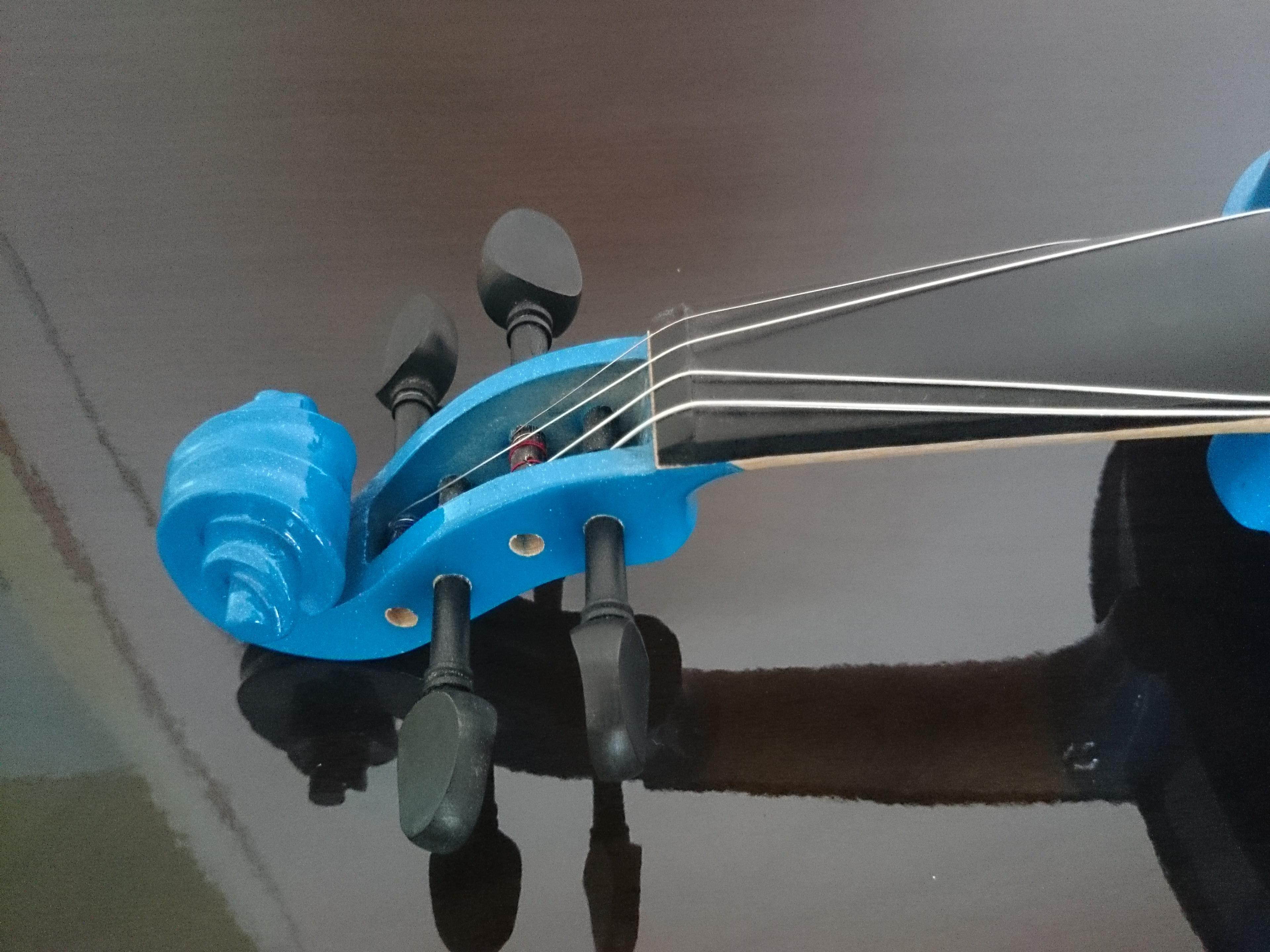 Student Acoustic Violin Full 1/8 Maple Spruce with Case Bow Rosin Blue Color