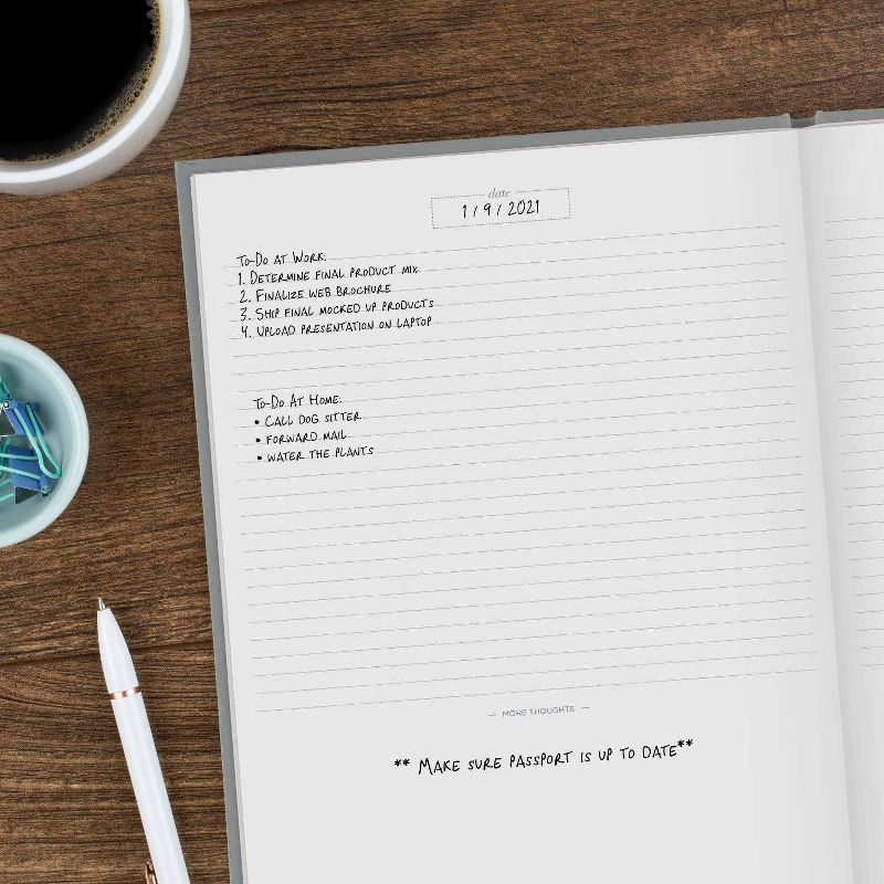 Ruled Journal Workstyle Hardcover Medium Casebound Gray - Cambridge