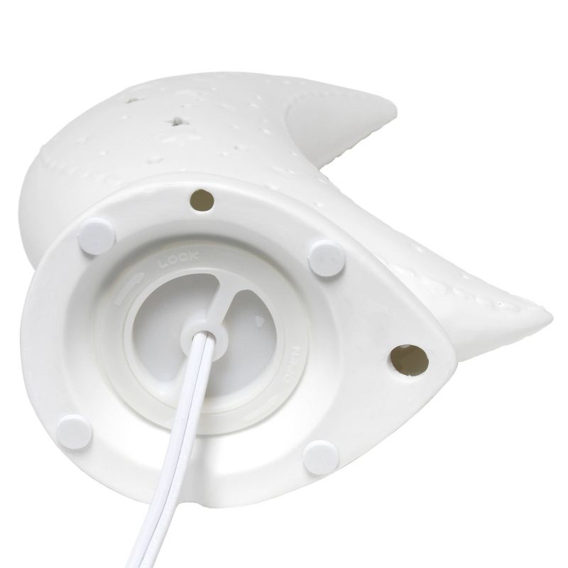 Porcelain Moon Shaped Table Lamp White - Simple Designs