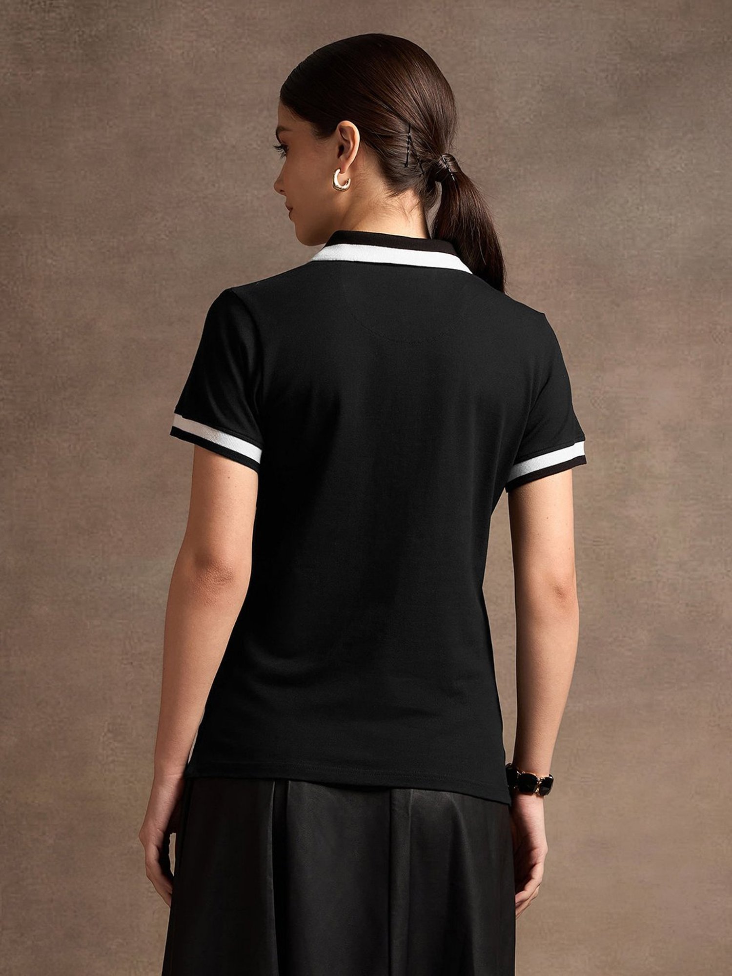 U.S. Polo Assn. Black Logo Print Polo T-Shirt