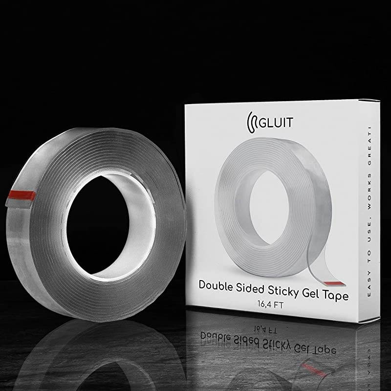 Premium Nano Tape | Double Sided Tape Heavy Duty | Reusable Adhesive Tape | Removable Washable Multipurpose Mounting Tape Gel Grip Tape | Carpet Tape for Home Office Car Poster Wall165FT5M