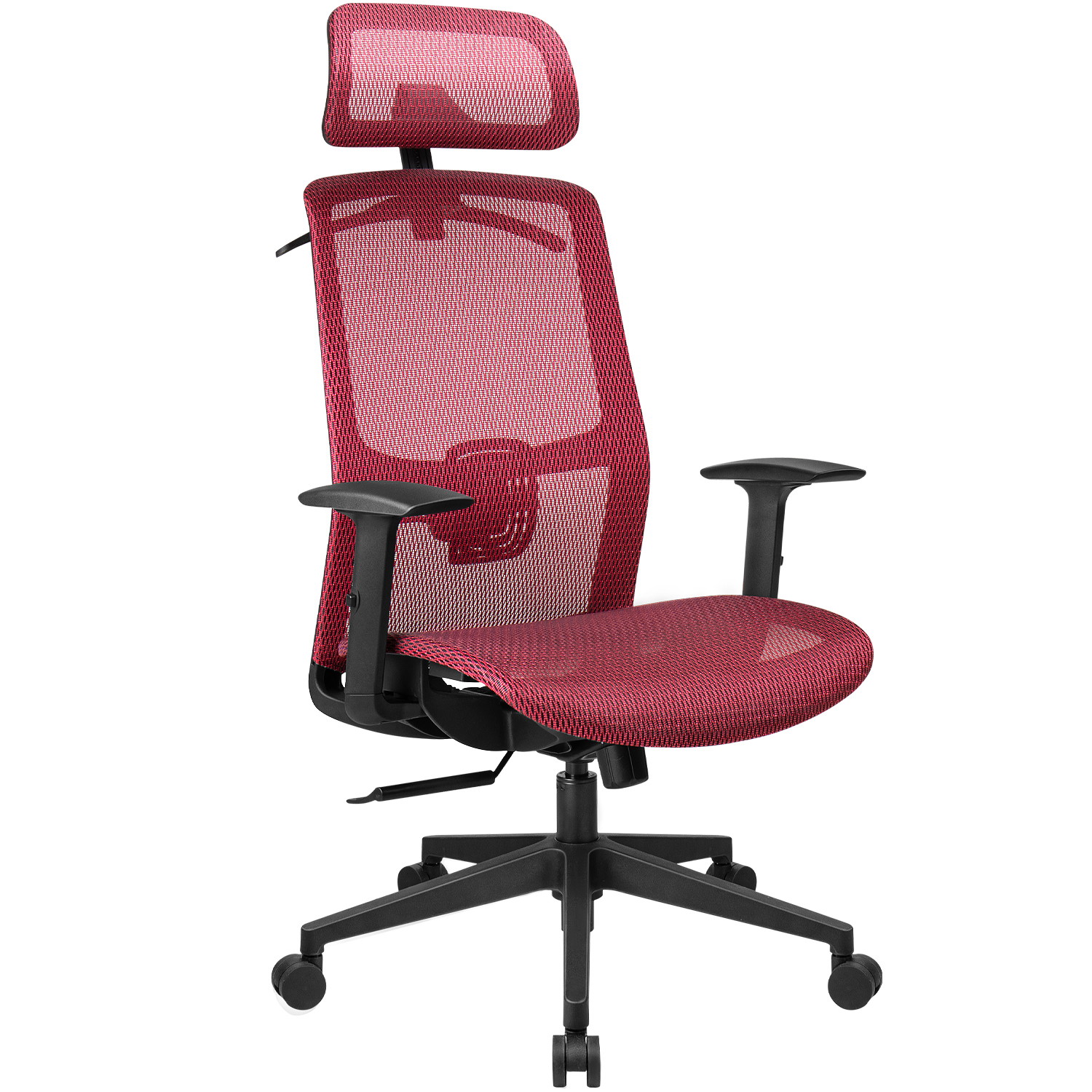 Furmax Ergonomic Office Chair Executive Chair with Mesh Seat High Back Computer Desk Chair with Adjustable Headrest Lumbar Support Armrest Rolling Task Chair with Clothes Hanger (Black)