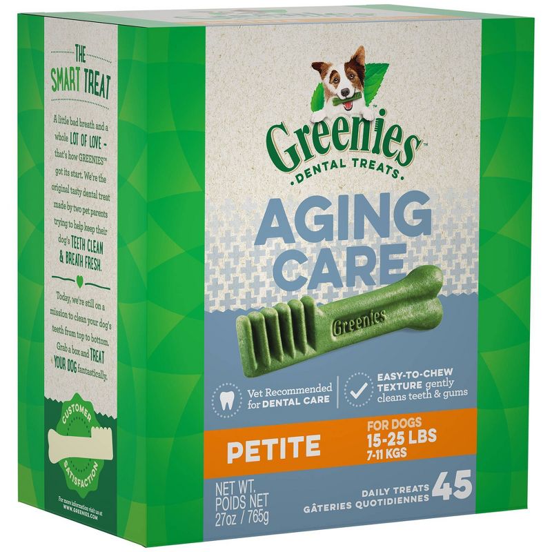 Greenies Aging Care Petite Chicken Dental Dog Treats - 45ct