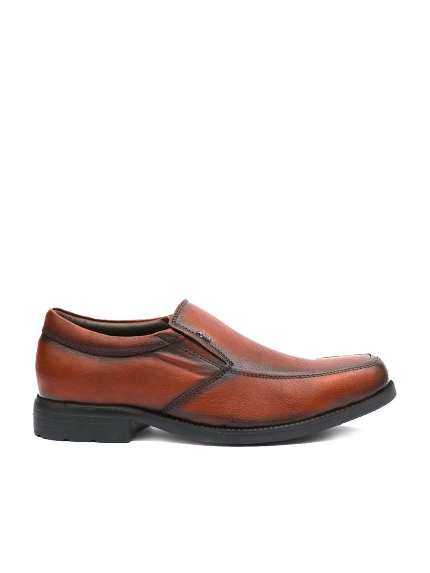 Hitz Men's Brown Formal Slip-ons