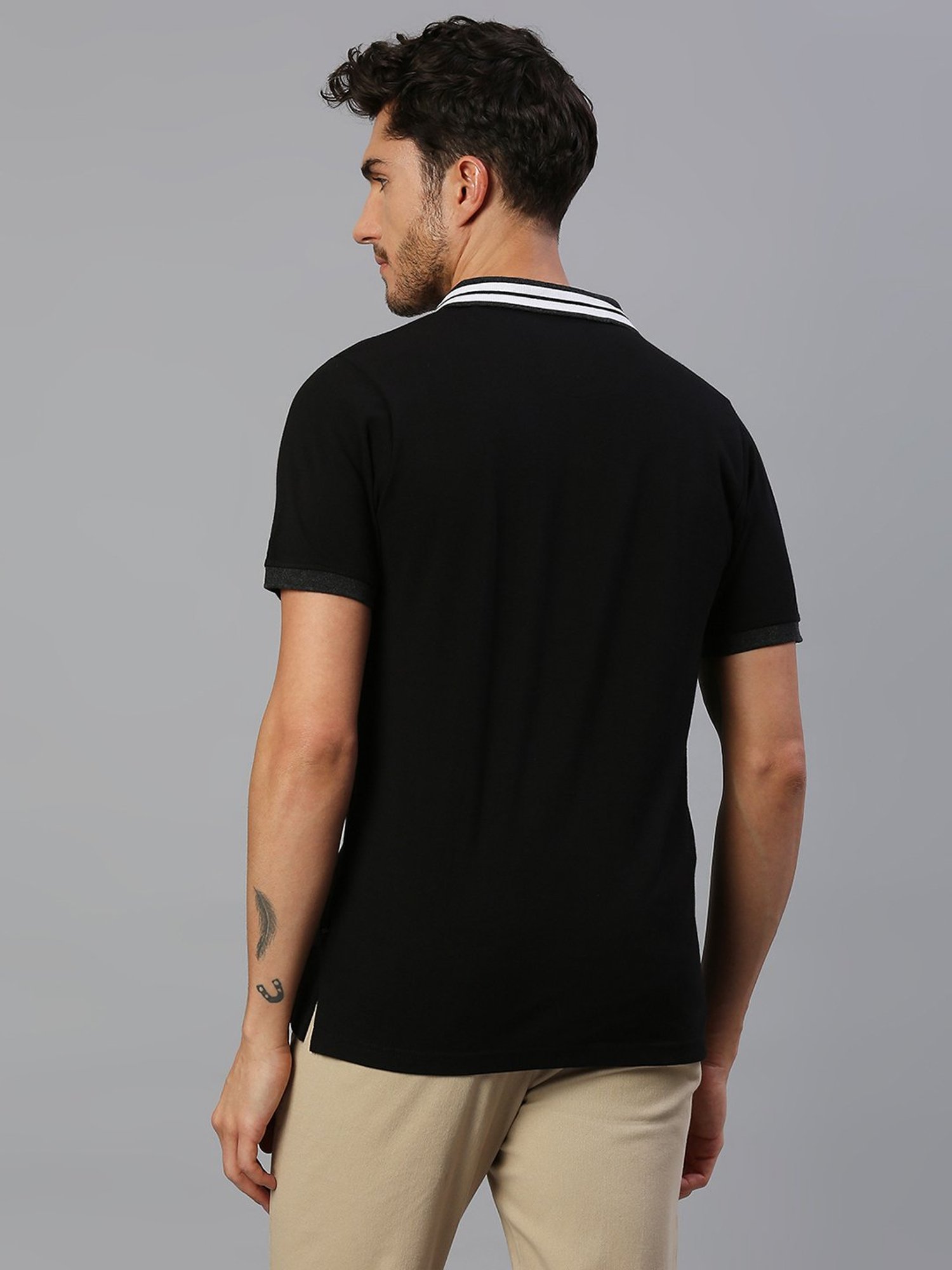 Dennis Lingo Black Regular Fit Polo T-Shirt