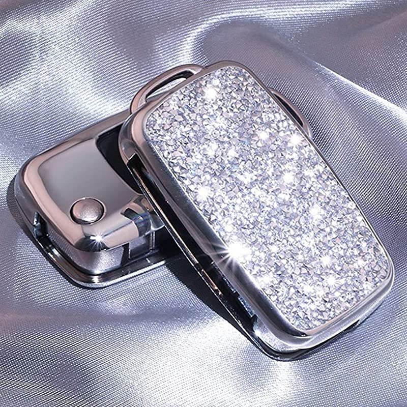 TM 23 Buttons 3D Bling flip Folding Remote Key Fob case Cover for VW Volkswagen Mk6 Bora Jetta GTI Passat Golf Tiguan Touareg Beetle Silver