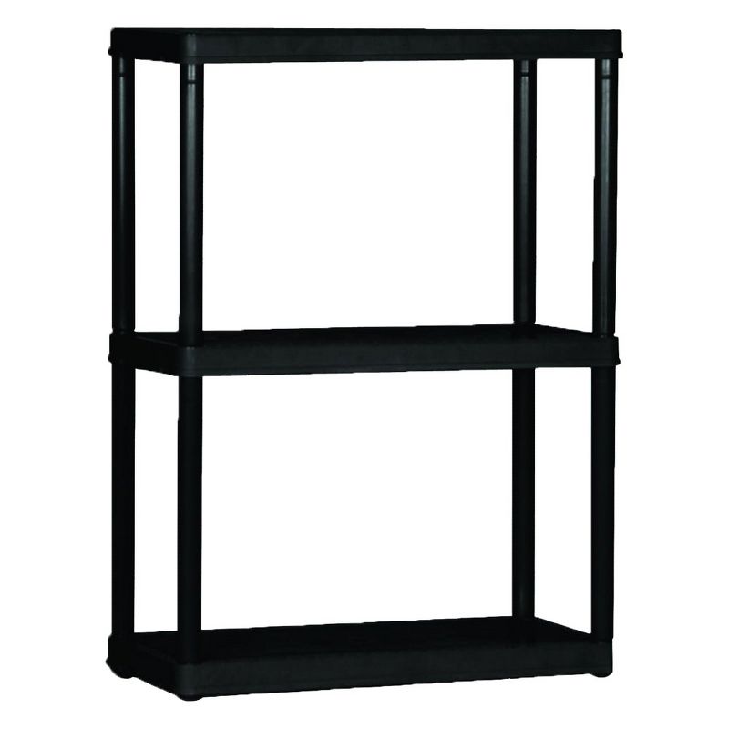 Gracious Living Light Duty Solid 12x24x33 Inch Storage Shelving Unit, 3 Shelf