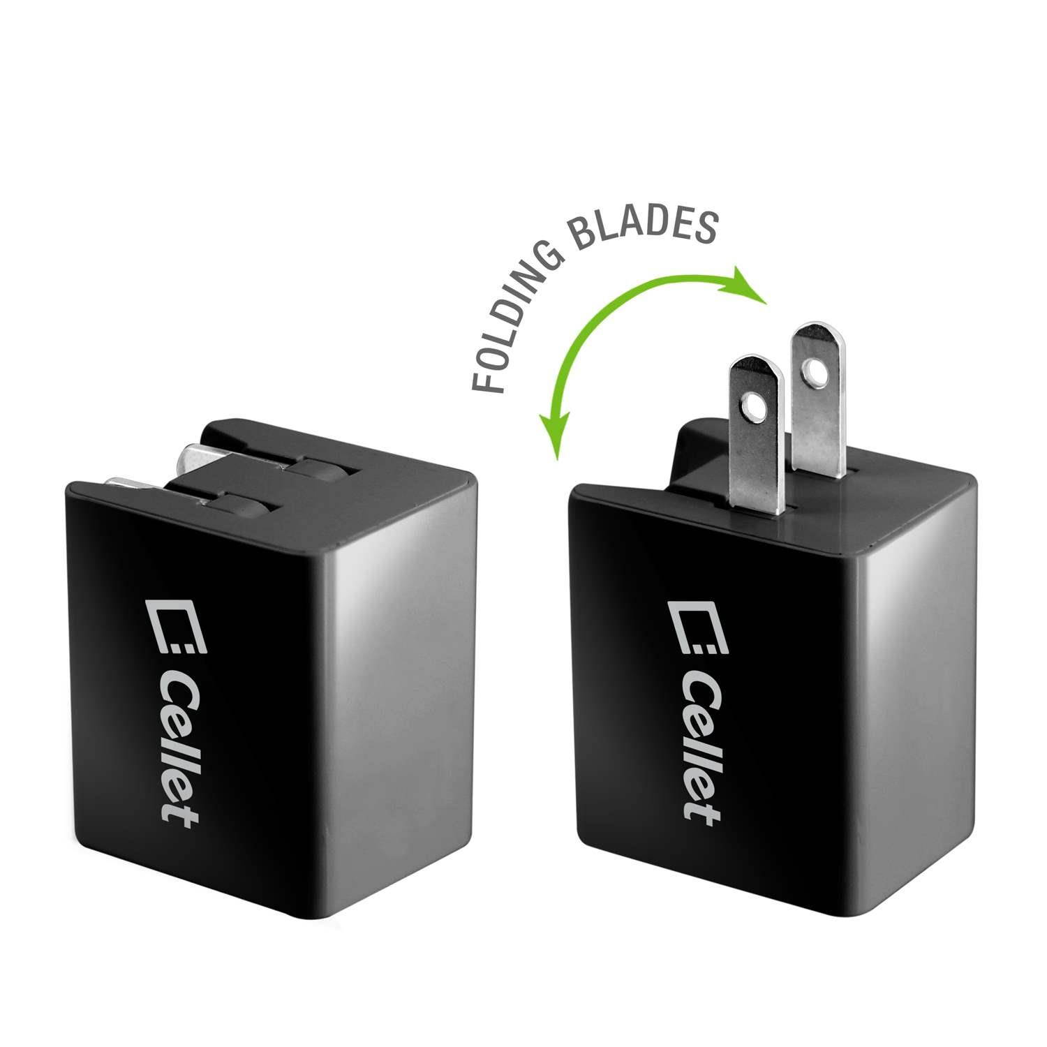 Cellet MicroUSB Travel Charger (2400MAH) - Black