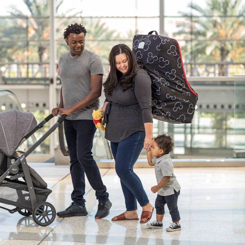 Disney Baby J.L. Childress Ultimate Padded Backpack Car Seat Travel Bag Mickey Black