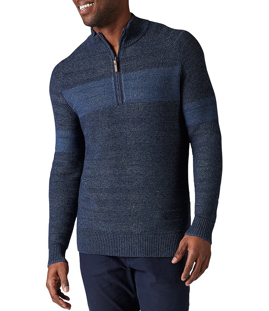 SmartWool Ripple Ridge Stripe Quarter-Zip Sweater